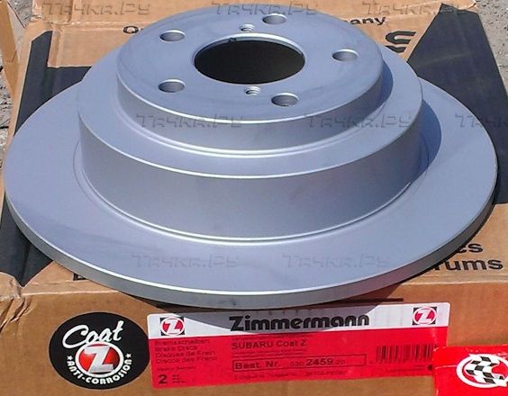 Тормозной диск Zimmermann Coat Z задний для Subaru Impreza I 1992-2000. Артикул 530.2459.20