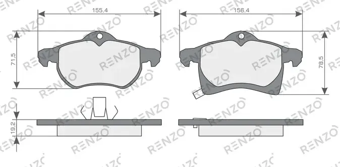 Колодки дисковые (Renzo). Артикул RNZ233