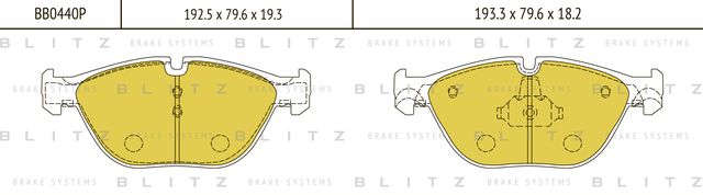 Колодки тормозные BMW 5 (F07/F10) / 6 (F06/F12) / 7 (F01/F02) 09- перед. (Blitz). Артикул BB0440P