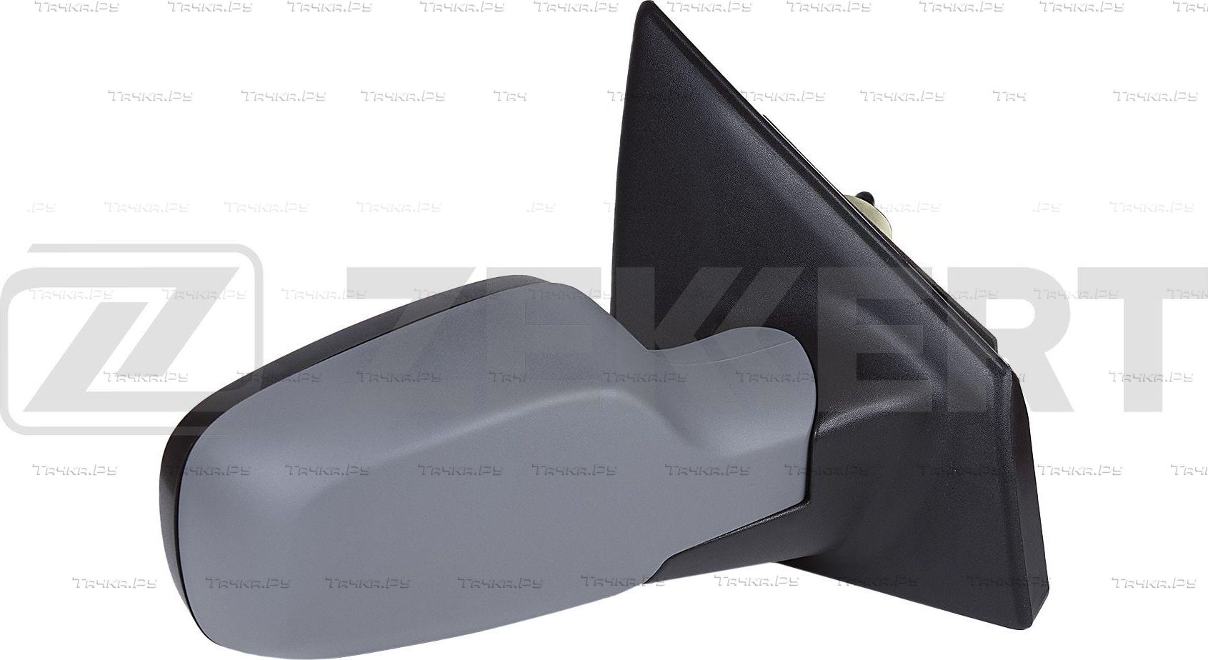 Зеркальное стекло бокового зеркала (в сборе) Zekkert правое для Renault Clio III 2005-2014. Артикул SP-4421