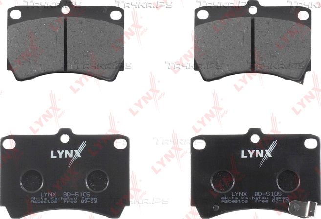 Тормозные колодки LYNXauto передние для Mazda 323 III (BF) 1989-1994. Артикул BD-5105