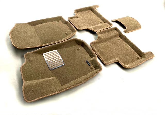 Коврики текстильные Euromat 3D Lux для салона Mercedes-Benz M-Класс (ML) W164 2006-2011. БЕЖЕВЫЕ. Артикул EM3D-003501T