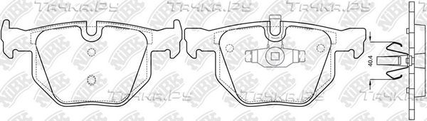 Тормозные колодки NiBK задние для BMW 3 V (E90/E91/E92/E93) 2004-2013. Артикул PN0092