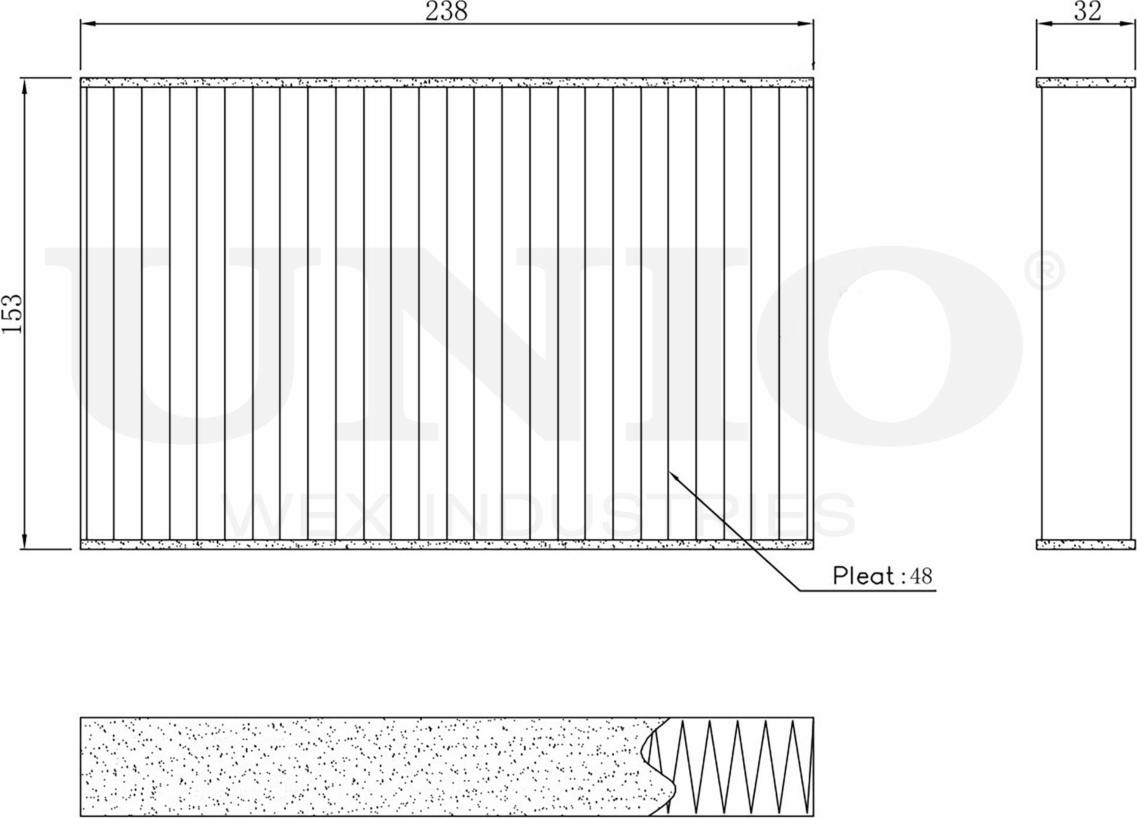 Фильтр салона (Unio). Артикул FLT-40016