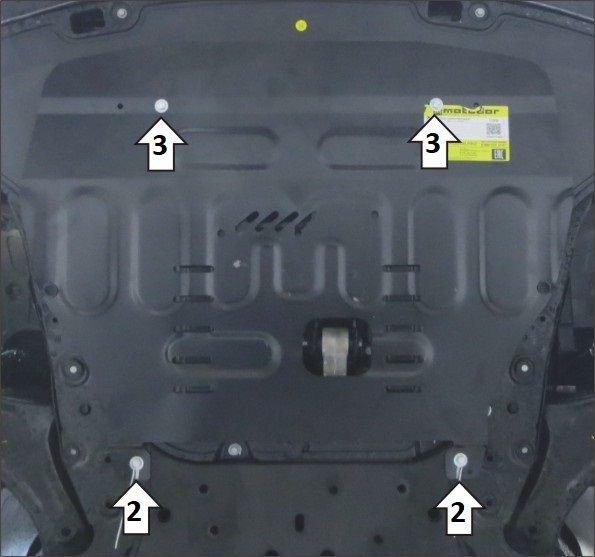 Защита Мотодор усиленная для картера и КПП Hyundai Tucson IV 2021-2026. Артикул 71010