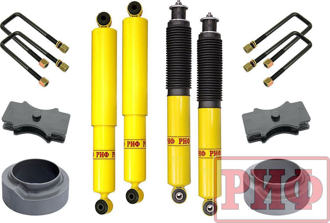 Лифт-комплект РИФ лайт 2 для УАЗ Patriot 2005-2026, лифт 30 мм. Артикул RIF-Patr-30-lite