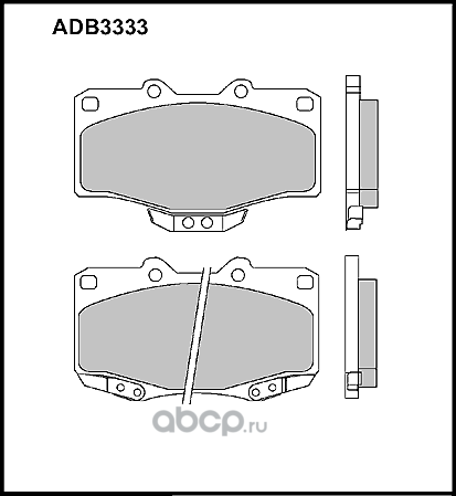 Колодки тормозные дисковые передние Allied Nippon HD ADB3333HD Япония 1/10 компл Allied Nippon. Артикул ADB3333HD
