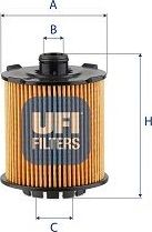 Масляный фильтр UFI. Артикул 25.VCC.01