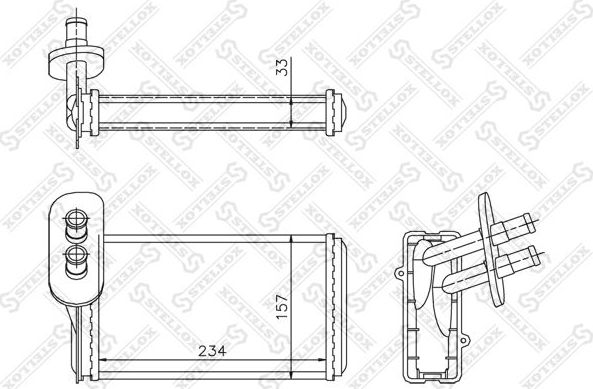 Радиатор отопителя (печки) Stellox. Артикул 10-35019-SX