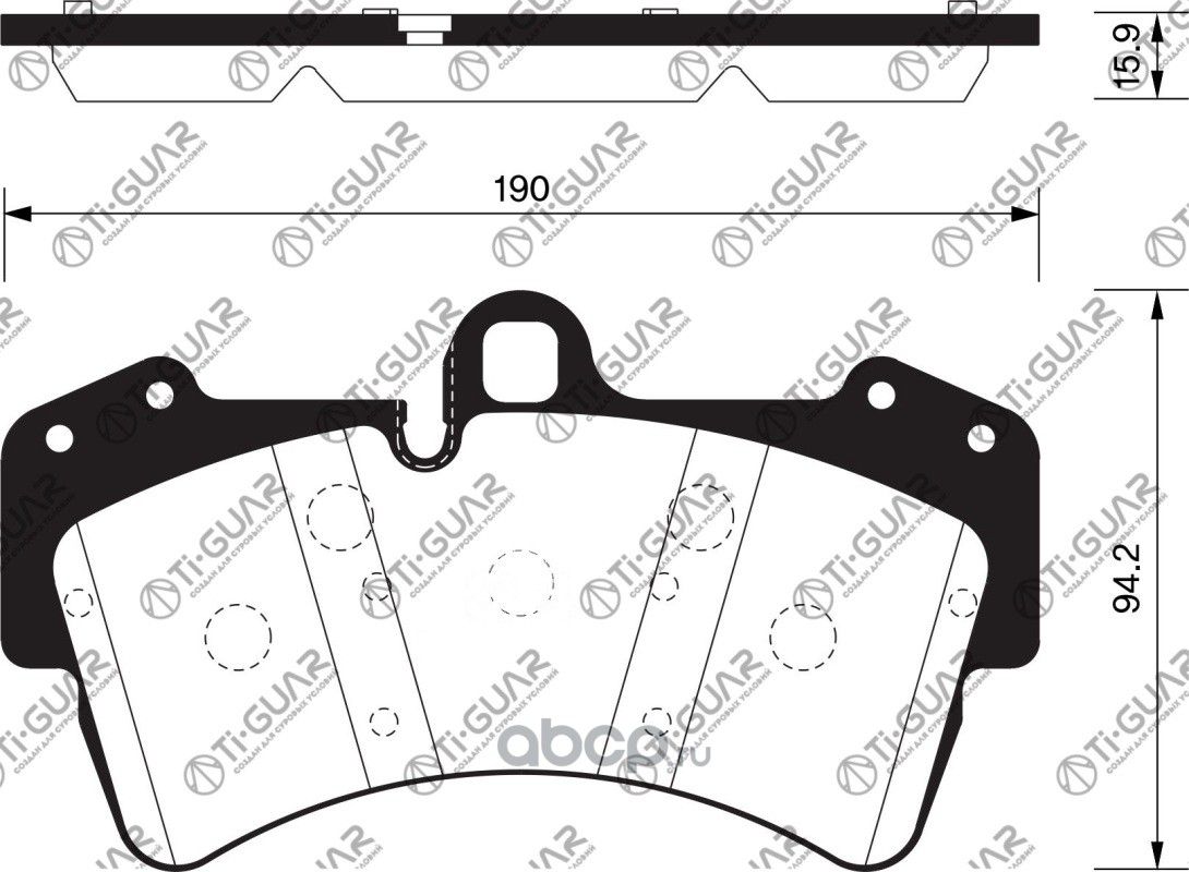 Тормозные колодки (TI-Guar). Артикул TG0346