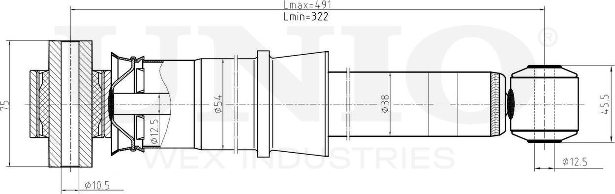 Амортизатор подвески (Unio). Артикул SAB-10719