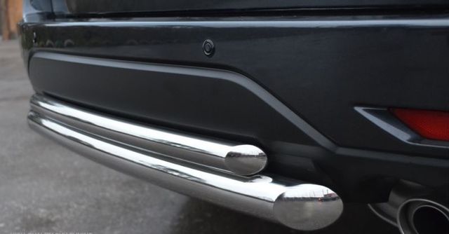 Защита RusStal заднего бампера d63/42 (дуга) для Toyota Land Cruiser 100 1998-2007. Артикул LHZ-000465