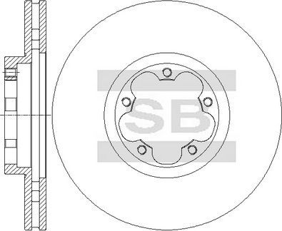 Тормозной диск Sangsin Hi-Q передний для Ford Transit VII 2006-2014. Артикул SD5312