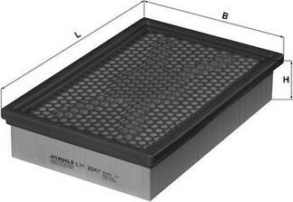 Воздушный фильтр Mahle. Артикул LX 2047