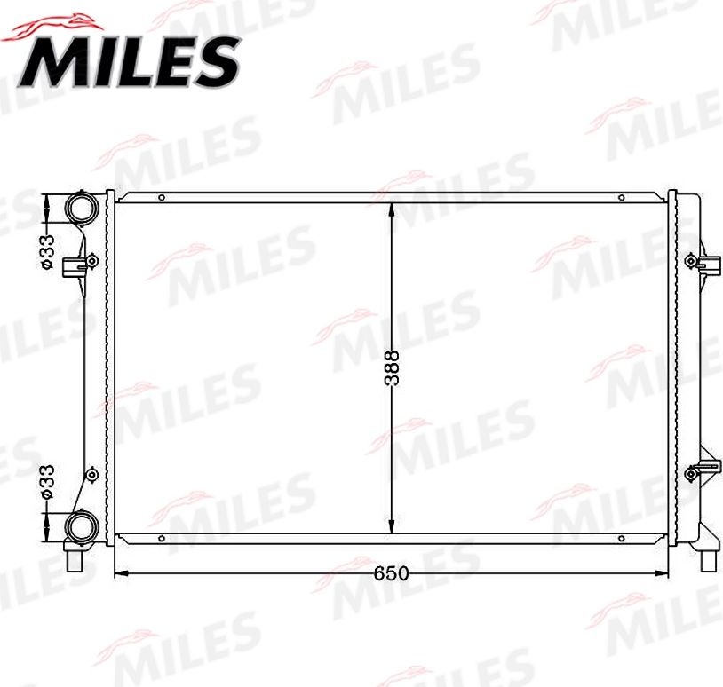 Радиатор охлаждения двигателя Miles (алюминий). Артикул ACRB017
