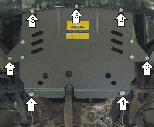 Защита Мотодор для картера, КПП Audi A2 2000-2005. Артикул 00125