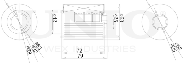 Фильтр масляный (Unio). Артикул FLT-20108