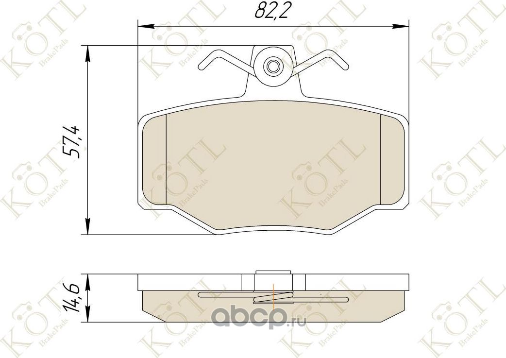 Колодки тормозные дисковые задние к-т Nissan ALMERA  PRIMERA (Kotl) Kotl. Артикул 3092kt