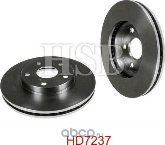 Диск тормозной передний TOYOTA  AURIS 1.3-2.0 12->, COROLLA 1.3-1.8 13 (HSB). Артикул HD7237