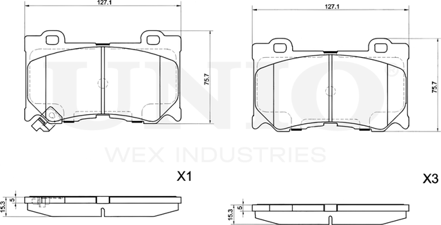 Колодки тормозные дисковые, комплект (Unio). Артикул BRP-20366