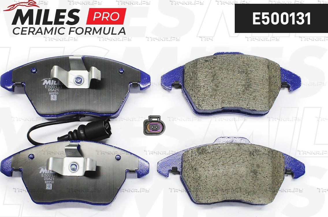 Тормозные колодки Miles (Керамика) передние для SEAT Altea I 2004-2015. Артикул E500131