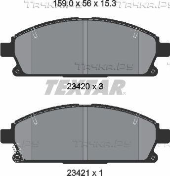Тормозные колодки Textar. Артикул 2342006