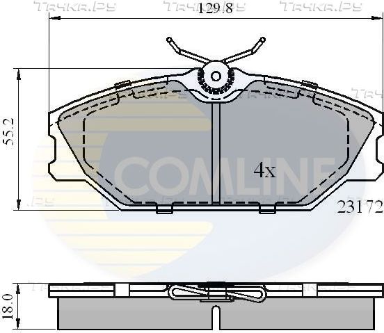 Тормозные колодки Comline Comline передние для Renault Laguna I 1993-2001. Артикул CBP0526