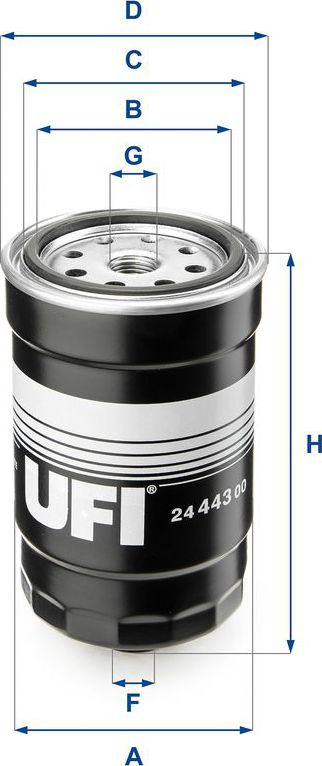 Топливный фильтр UFI для MINI Hatch III (F55/F56) 2014-2017. Артикул 24.443.00