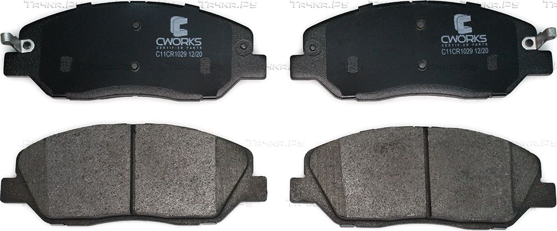 Тормозные колодки Cworks передние для SsangYong Actyon II 2012-2026. Артикул C11CR1029