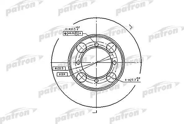 Тормозной диск Patron. Артикул PBD1428