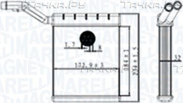 Радиатор отопителя (печки) Magneti Marelli для Ford Galaxy II 2006-2015. Артикул 350218480000