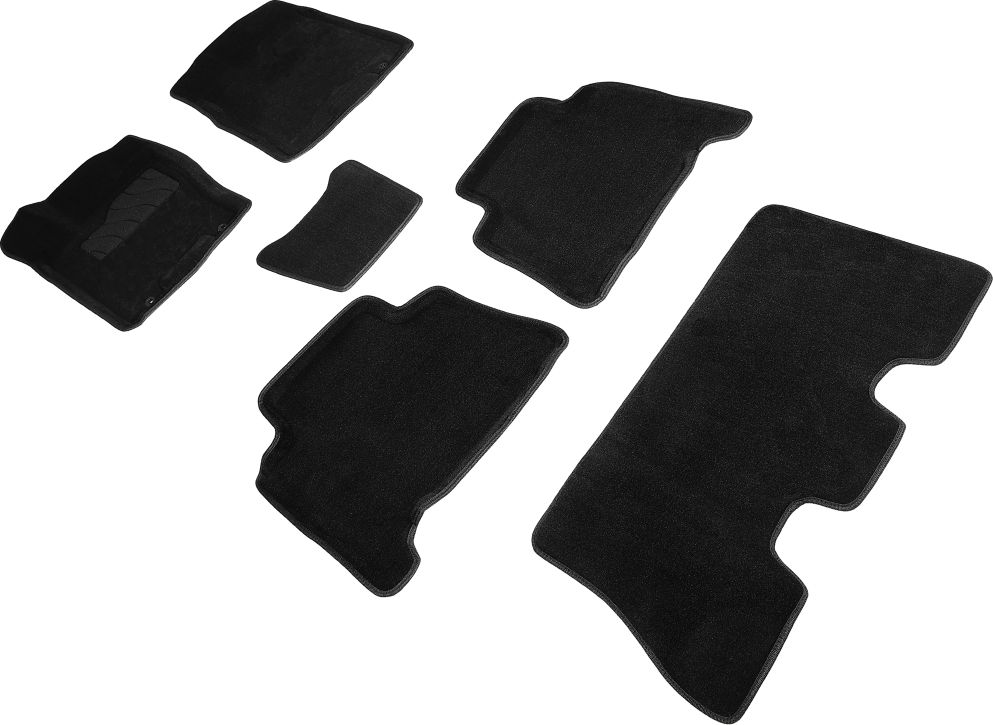 Коврики Seintex 3D ворсовые для салона Kia Mohave (навес. пед) 2008-2026 ЧЕРНЫЕ. Артикул 96858