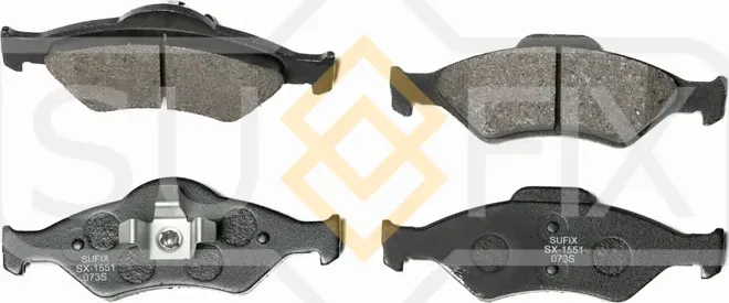 Колодки тормозные дисковые | перед прав/лев | (Sufix). Артикул SX-1551