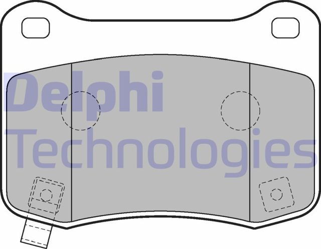 Тормозные колодки Delphi (Low-Metallic) задние для Lexus IS II 2007-2013. Артикул LP2212
