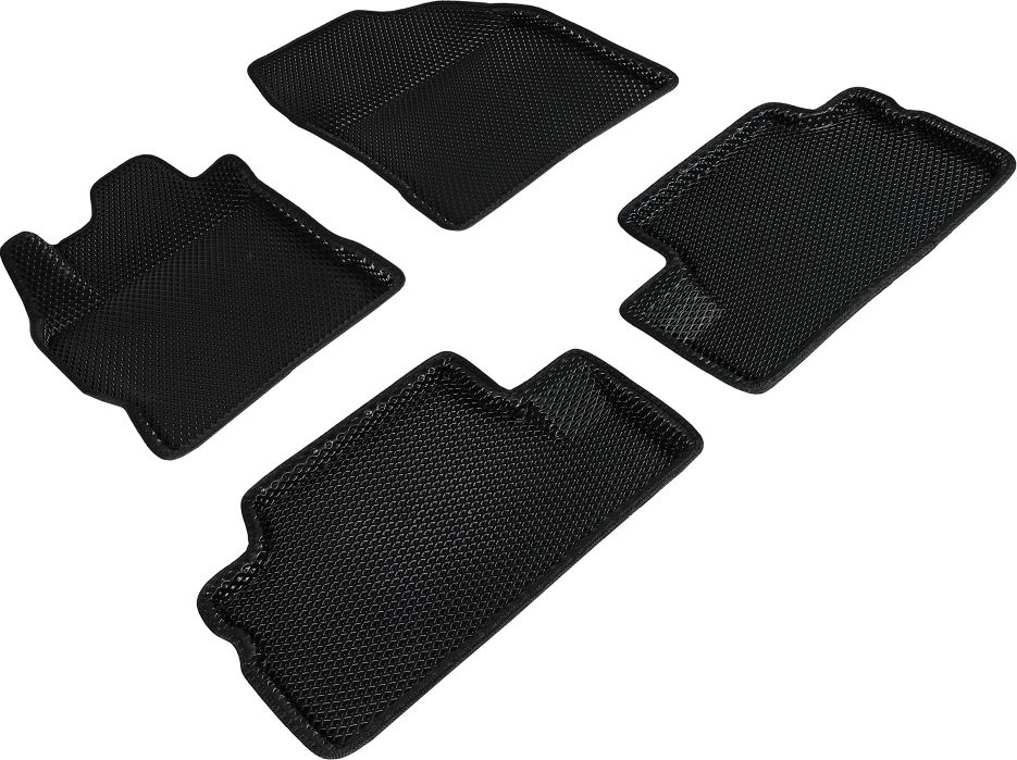 Коврики Seintex 3D EVA Ромб для салона Toyota Corolla X 2007-2013 ЧЕРНЫЕ. Артикул 95225
