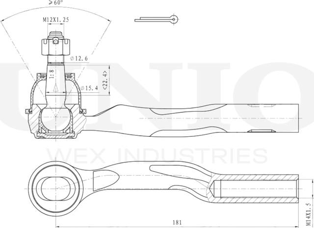 Наконечник рулевой тяги (Unio). Артикул SSP-10170