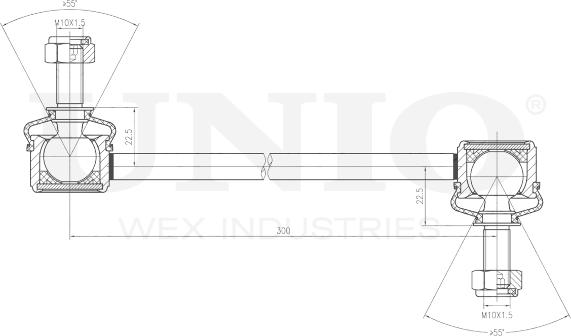 Тяга/стойка стабилизатора (Unio). Артикул SSP-50125