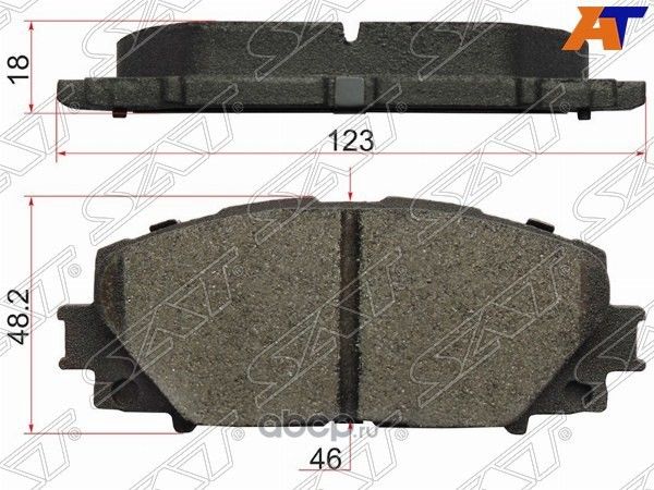 КОЛОДКИ ТОРМОЗНЫЕ FR TOYOTA VITZ,BELTA,FIELDER 05- (SAT). Артикул ST0446552180