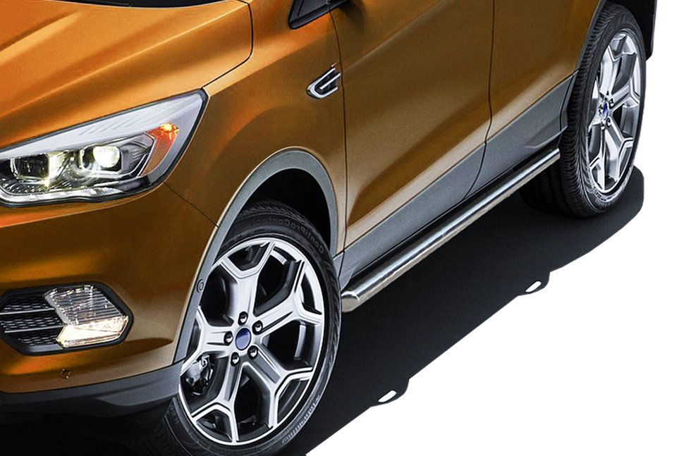Пороги Slitkoff труба d57 для Ford Kuga II рестайлинг 2016-2019. Артикул FKG16-005