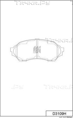Тормозные колодки MK Kashiyama передние для SEAT Leon II 2005-2012. Артикул D3109H
