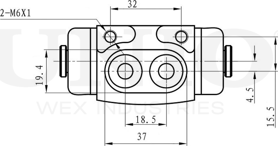 Цилиндр тормозной рабочий (Unio). Артикул BRC-20524