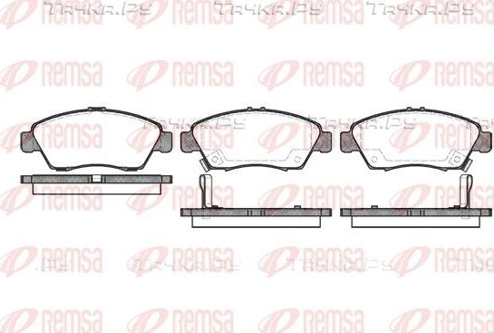 Тормозные колодки Remsa передние для Honda Civic VI 1994-2001. Артикул 0418.02