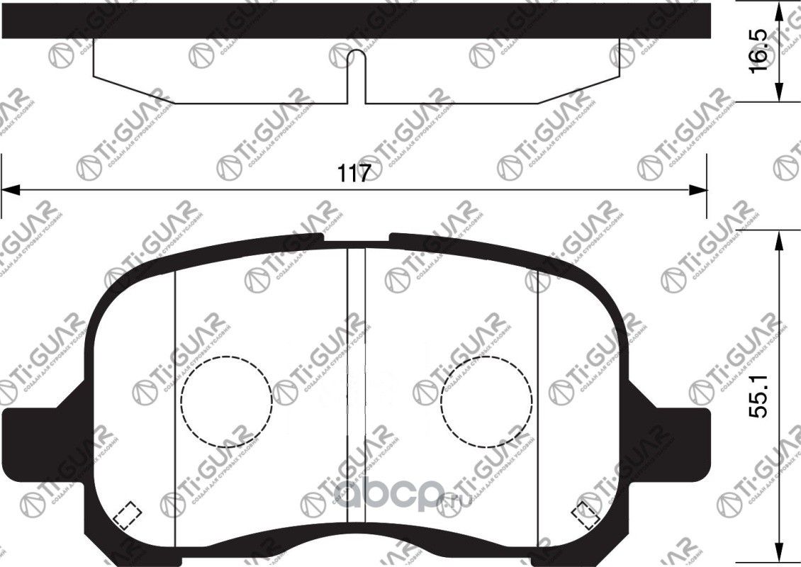 Колодки тормозные (TI-Guar). Артикул TG1302
