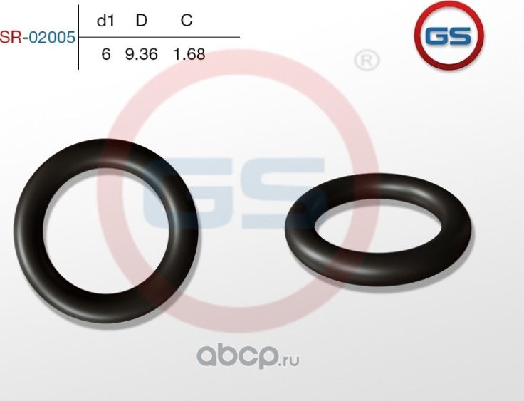 РЕЗИНОВОЕ КОЛЬЦО 6 1.68 (GS). Артикул SR02005