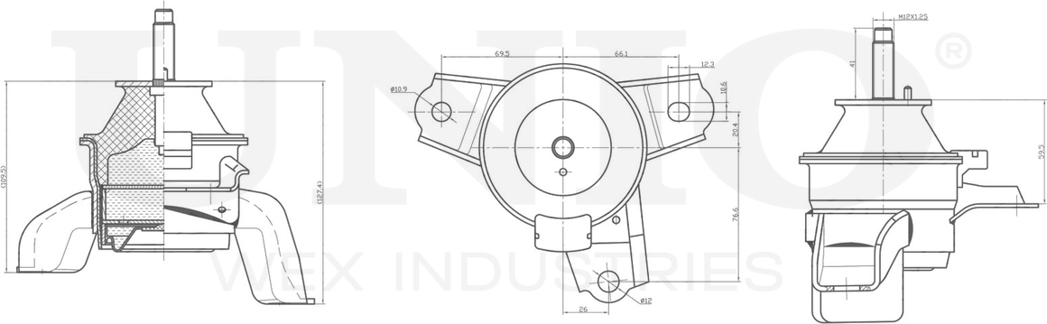 Опора двигателя (Unio). Артикул RMP-15063