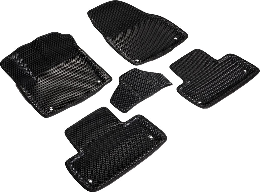 Коврики Seintex 3D EVA ромб для салона Land Rover Range Rover Evoque I 2011-2017 ЧЕРНЫЕ. Артикул 98158