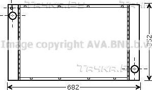 Радиатор охлаждения двигателя AVA для MINI Roadster R59 2011-2015. Артикул BWA2333