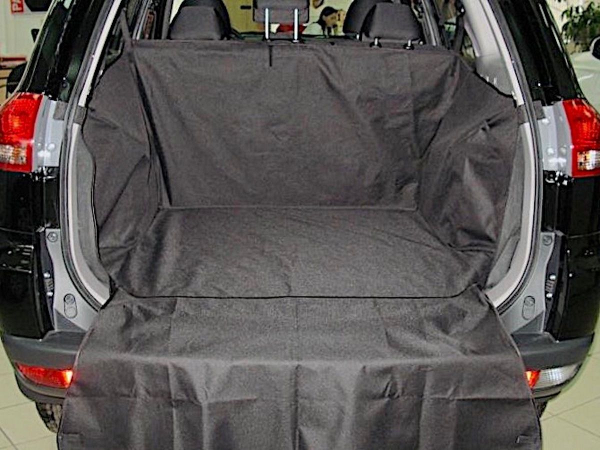 Защитный чехол AUTOSMSTUDIO "Standart" в багажник автомобиля для Mitsubishi Pajero Sport II 2008-2017, серый. Артикул TP-PADJEROSP-STD-GR