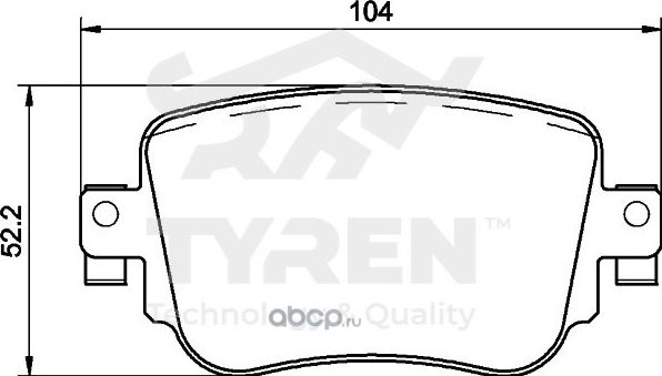 Колодки тормозные (Tyren). Артикул TYR1222361