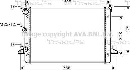 Радиатор охлаждения двигателя AVA. Артикул VNA2184